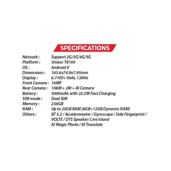 (New) ZTE Nubia Focus 2 5G 8GB+256GB Black / Green / White Smartphone (Unlocked) 4 OZ NUBIA Focus 2 5G S1