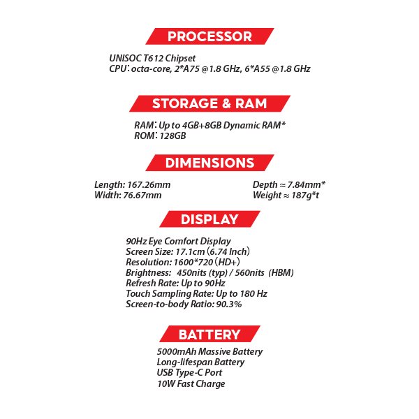 (New) Realme Note 60 4GB+128GB Black / Blue Smartphone (Unlocked) 3 OZ REALME Note 60 S1 1