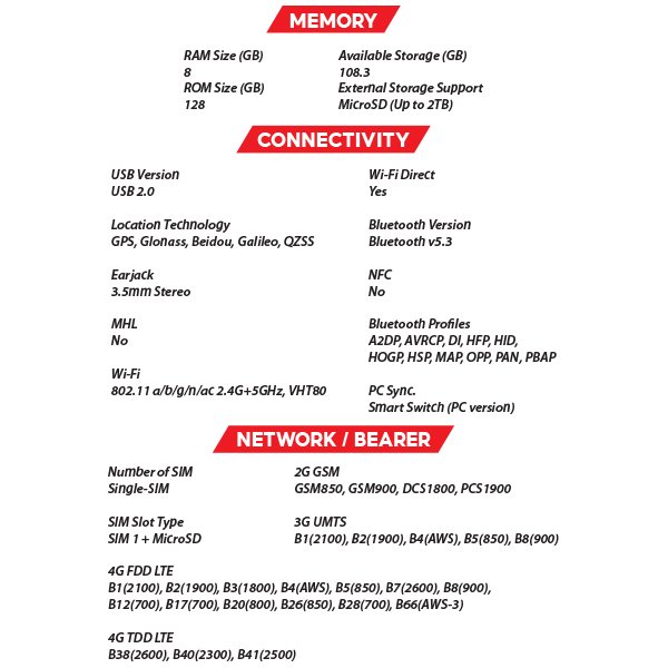 (New) Samsung Galaxy Tab A11 8.7" 8GB+128GB Grey / Silver Tablet (LTE) 4 OZ SAMSUNG Galaxy Tab A11 LTE S2