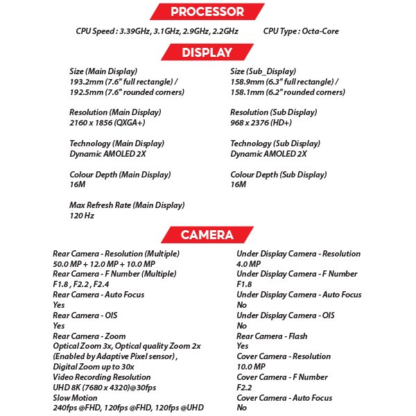 (New) Samsung Galaxy Z Fold 6 5G 12GB+512GB Navy / Pink / Silver Smartphone (Unlocked) 18 OZ SAMSUNG Z Fold6 S1