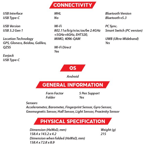(New) Samsung Galaxy Z Fold 7 5G 12GB+512GB Black / Blue / Silver Smartphone (Unlocked) 6 OZ SAMSUNG Z Fold7 S3