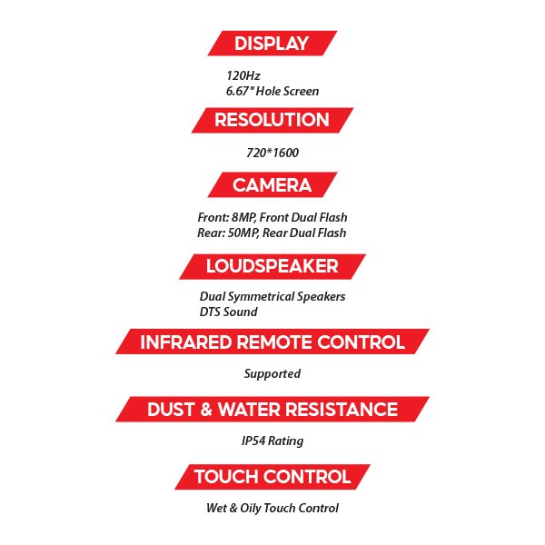 (New) Tecno Spark 30C 6GB+128GB Black / White Smartphone (Unlocked) 3 OZ TECNO Spark 30C S2