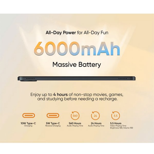 (New) Realme Techlife Pad Neo 8GB+256GB Blue / Grey Tablet (LTE) 10 REALME Techlife Pad Neo 9