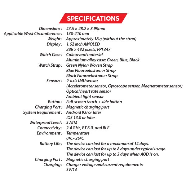 (New) Huawei Band 11 Pro Black / Blue / Green Smartwatch 12 OZ HUAWEI Band 11 Pro S1