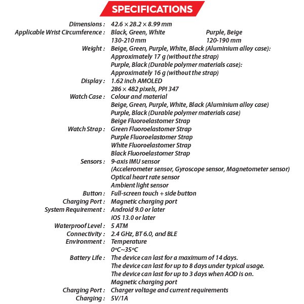 (New) Huawei Band 11 Beige / Black / Green / Purple / White Smartwatch 18 OZ HUAWEI Band 11 S1