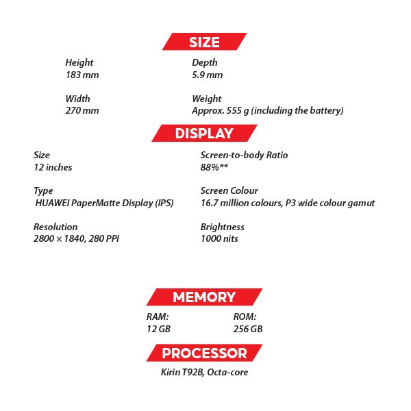 (New) Huawei Matepad 12X 2026 12GB+256GB Green / White Tablet (Unlocked) 21 OZ HUAWEI MatePad 12 X 2026 S1