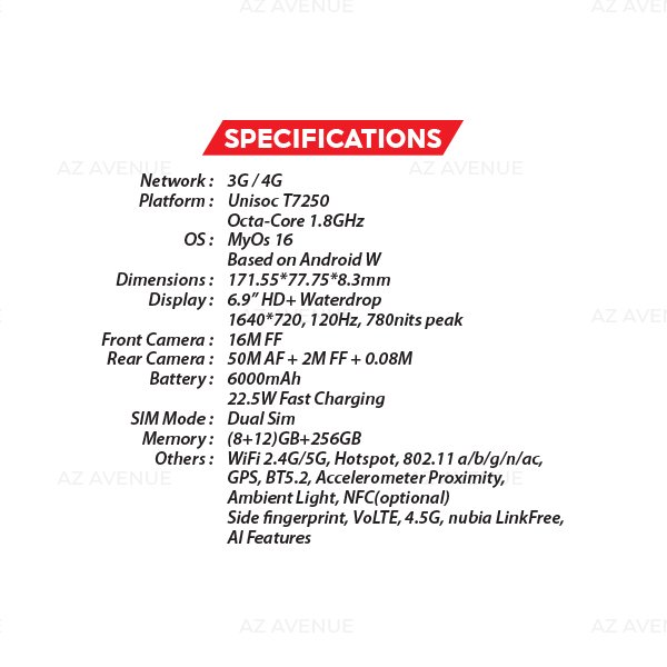 (New) ZTE Nubia V80 Max 12GB+256GB Black / Purple / Silver Smartphone (Unlocked) 4 OZ NUBIA V80 Max S1