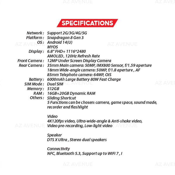 (New) ZTE Z60 Ultra 5G 16GB+512GB Black Smartphone (Unlocked) 2 OZ NUBIA Z60 Ultra S1